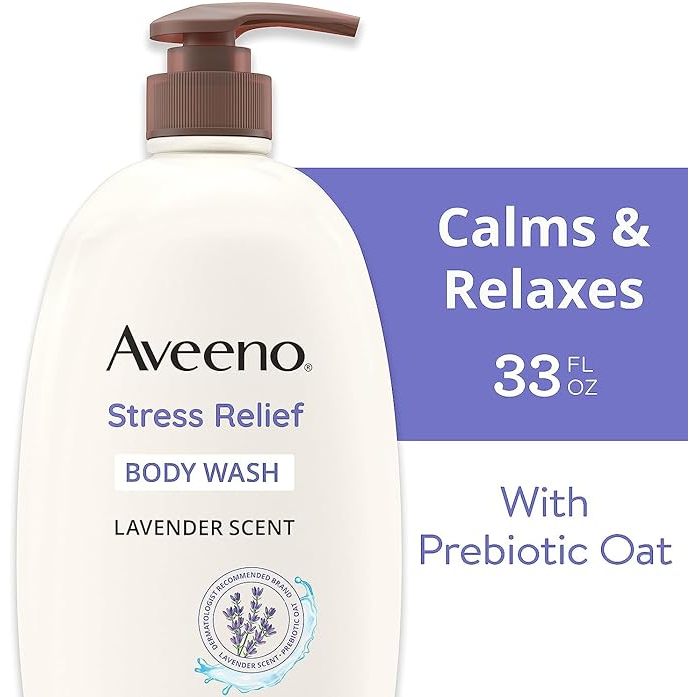 ๐บ๐ธ Aveeno 975ml Stress Relief Body Wash - Lavender Chamomile & YlangYlang