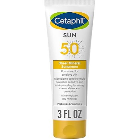 πΊπΈ Cetaphil SPF 50 Sensitive Skin Sunscreen Lotion 88ml/Sheer Mineral Liquid 50ml/ Stick 14g SPF50