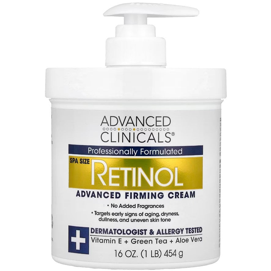 πΊπΈ Advanced Clinicals 454g Retinol Face Body Firming Cream Fragrance-Free