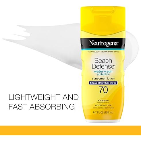 🇺🇸 Neutrogena SPF70 198ml Sunscreen Lotion Beach Defense Water-Resistant Face & Body SPF 70