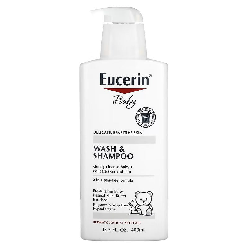Eucerin 400ml Baby Wash & Shampoo: Gentle Care for Your Baby's Delicate Skin and Hair