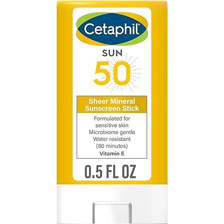 🇺🇸 Cetaphil SPF 50 Sensitive Skin Sunscreen Lotion 88ml/Sheer Mineral Liquid 50ml/ Stick 14g SPF50