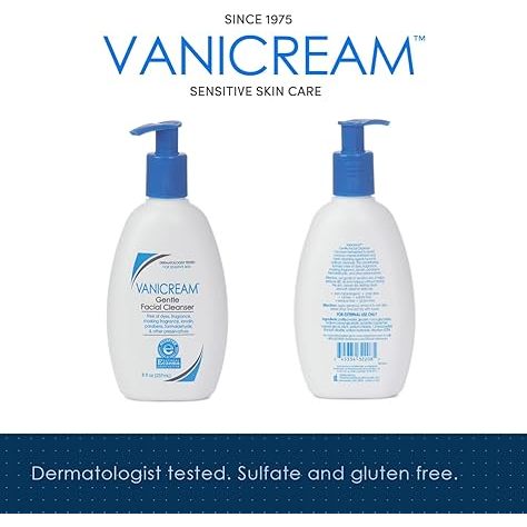 🇺🇸 Vanicream 237ml Gentle Facial Cleanser w/ Pump for Sensitive Skin
