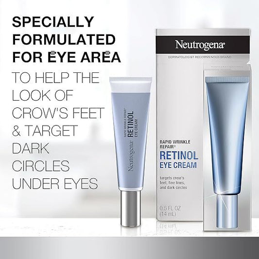 🇺🇸 Neutrogena Retinol Eye Cream 14ml Rapid Visible Wrinkle Repair Aging Eyebag Dark Circles