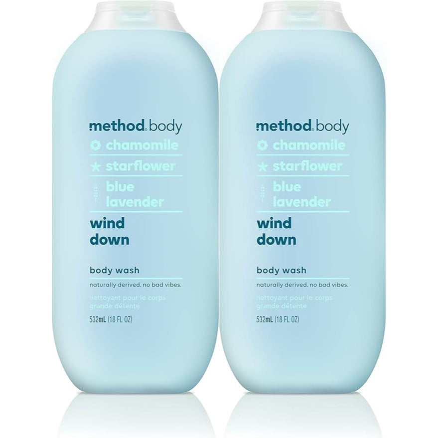 🇺🇸 Method 828ml Body Wash w/Pump Men Sea Surf/Pure Peace Large