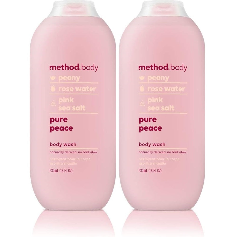 🇺🇸 Method 828ml Body Wash w/Pump Men Sea Surf/Pure Peace Large