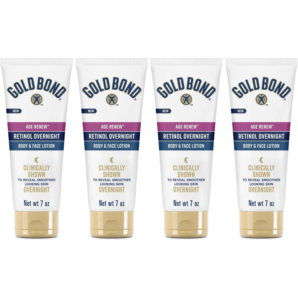 📌✨ 4x/8x Gold Bond 198ml Retinol Lotion Body & Face Peptide Overnight Age Renew