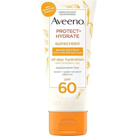 🇺🇸 Aveeno 88ml SPF60 Protect + Hydrate Moisturizing Body Sunscreen Lotion w/ Broad Spectrum SPF 60