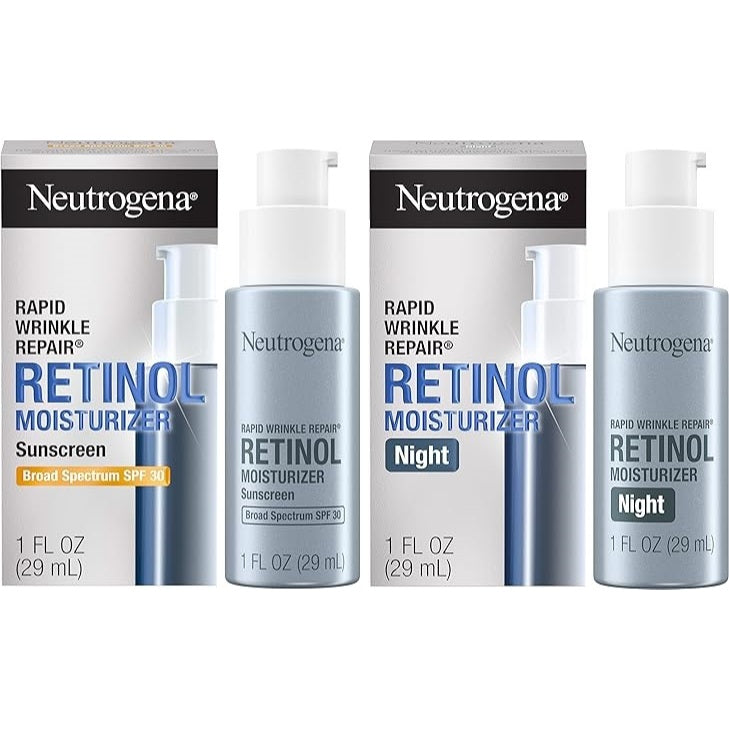 🇺🇸 Neutrogena 29ml Retinol Night Cream/Day SPF30/Serum/15ml Eye Rapid Visible Anti-Wrinkle Repair