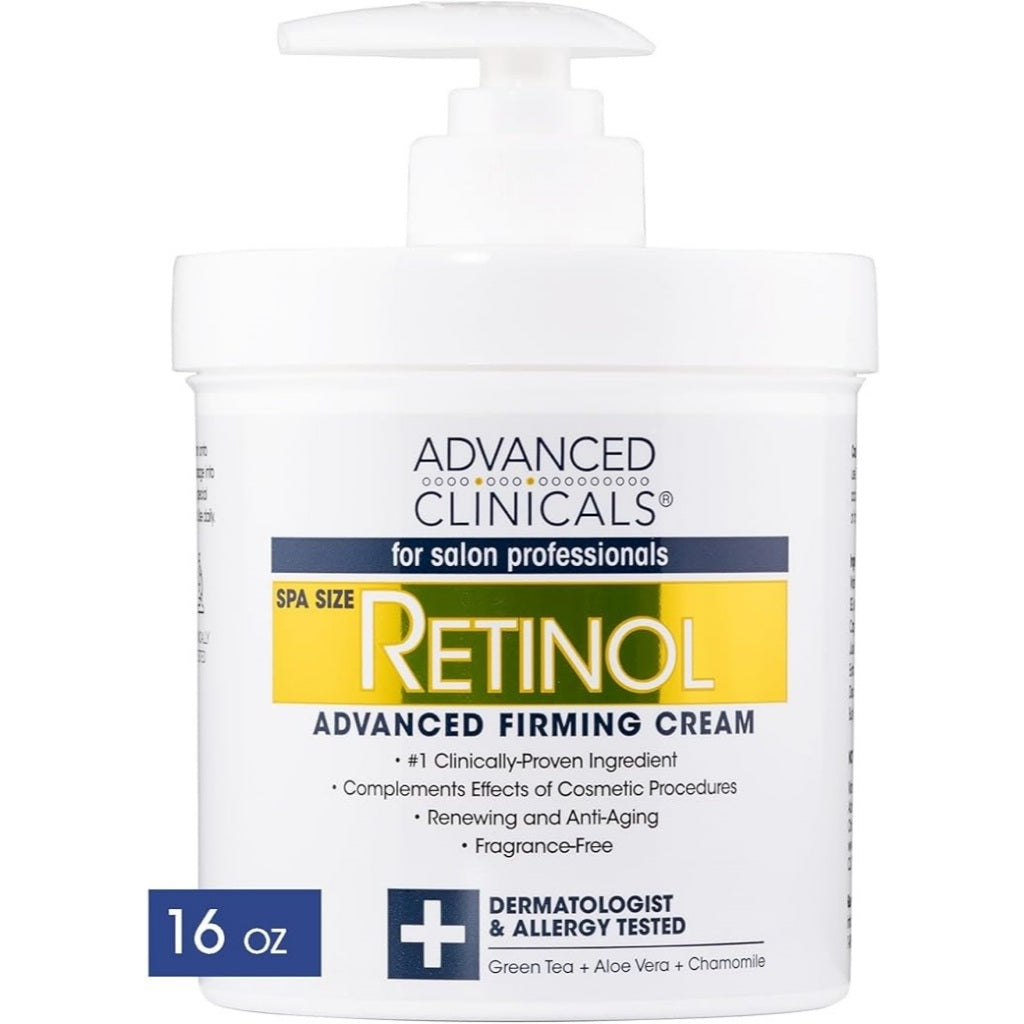🇺🇸 Advanced Clinicals 454g Retinol Face Body Firming Cream Fragrance-Free