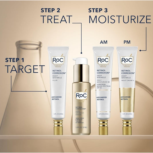 🇫🇷 RoC 30ml Retinol Correxion Deep Wrinkle Anti-Aging Day SPF30 Night Moisturizer & Filler
