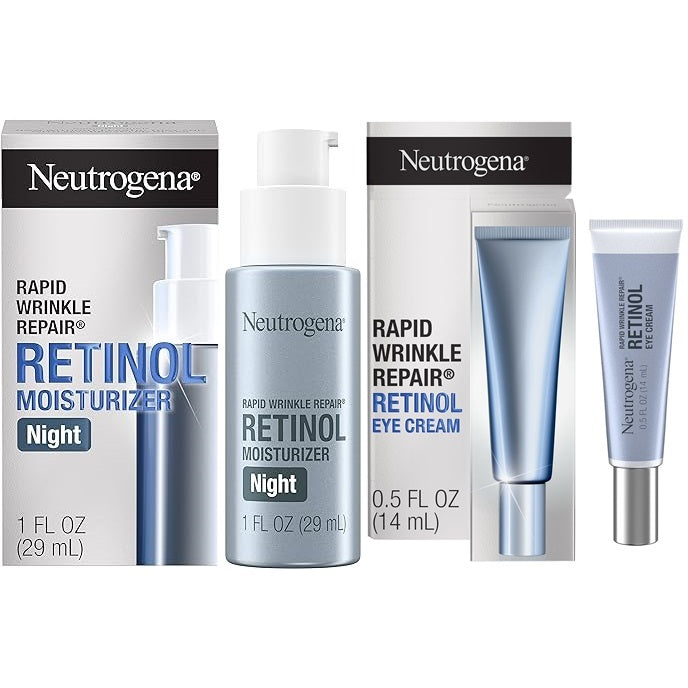 🇺🇸 Neutrogena 29ml Retinol Night Cream/Day SPF30/Serum/15ml Eye Rapid Visible Anti-Wrinkle Repair