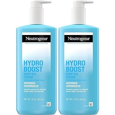 🇺🇸 Hydro Boost 453g Fragrance-Free Body Gel Hydrating Neutrogena Cream with Hyaluronic for Sensitive