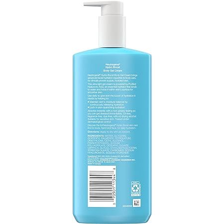 🇺🇸 Hydro Boost 453g Fragrance-Free Body Gel Hydrating Neutrogena Cream with Hyaluronic for Sensitive