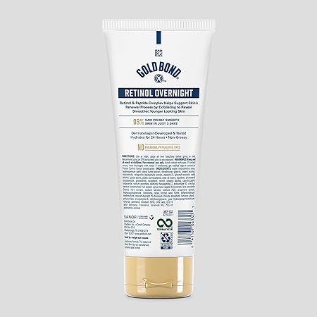 🇺🇸 Gold Bond 198ml Retinol Lotion Overnight Age Renew Body & Face Peptide