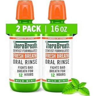 🇺🇸 TheraBreath 473ml Mouthwash Oral Rinse Icy/Mild/Fresh/Sparkle/Tingling/Chamomile Mint