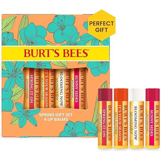 🇺🇸 Burt's Bees 4-Pack Lip Balm Beeswax Gift Ideas