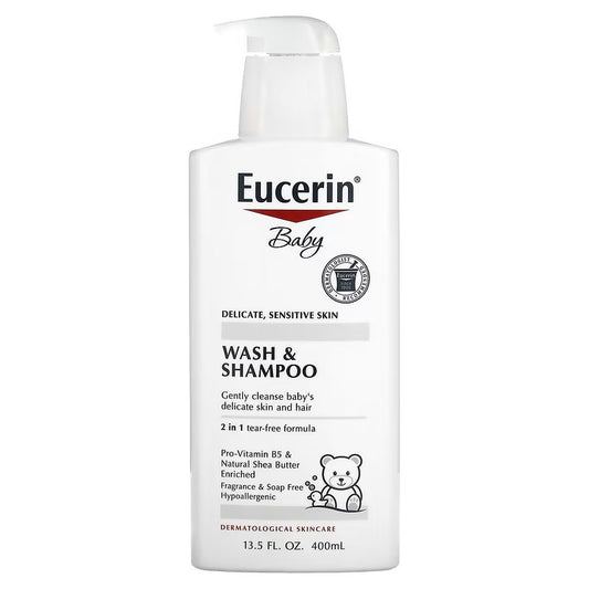 Eucerin 400ml Baby Wash & Shampoo: Gentle Care for Your Baby's Delicate Skin and Hair
