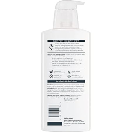 Eucerin 400ml Baby Wash & Shampoo: Gentle Care for Your Baby's Delicate Skin and Hair
