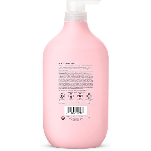 🇺🇸 Method 828ml Body Wash w/Pump Men Sea Surf/Pure Peace Large