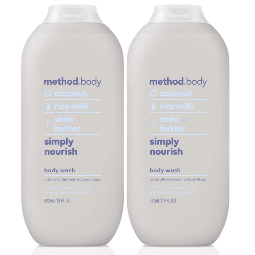 🇺🇸 Method 828ml Body Wash w/Pump Men Sea Surf/Pure Peace Large