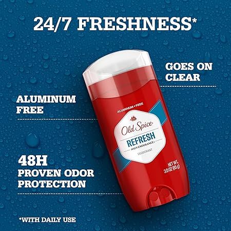 🇺🇸Old Spice 85g Aluminum Free Deodorant for Men, High Endurance Refresh