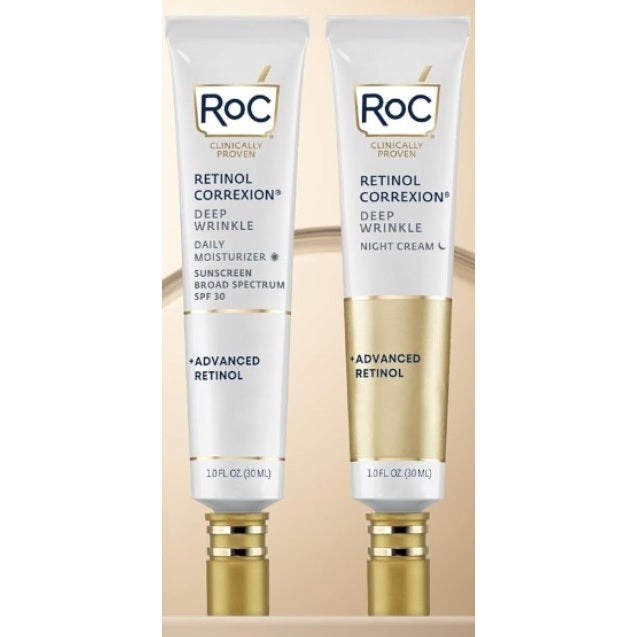 🇫🇷 RoC 30ml Retinol Correxion Deep Wrinkle Anti-Aging Day SPF30 Night Moisturizer & Filler