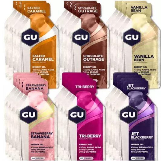 📌🔥GU Energy Gel 24 pack Assorted Flavors Box Fruity Indulgence Original