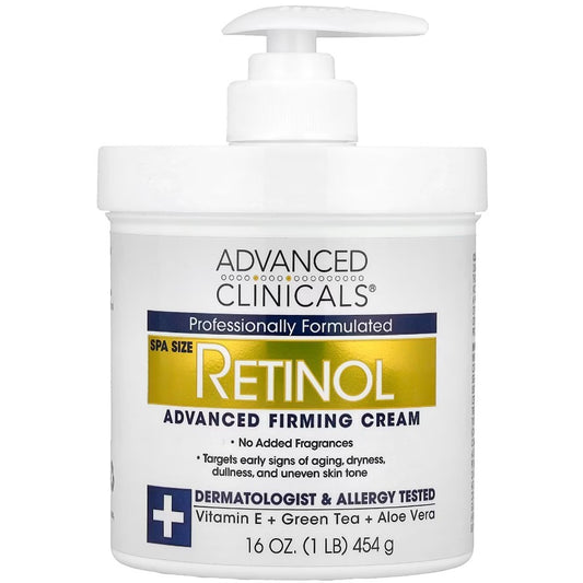 🇺🇸 Advanced Clinicals 454g Retinol Face Body Firming Cream Fragrance-Free