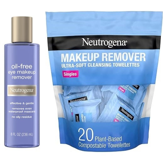🇺🇸 Neutrogena Eye Makeup Remover Cleanser 162ml/236ml/Towelettes Lips Sensitive Oil-Free Liquid