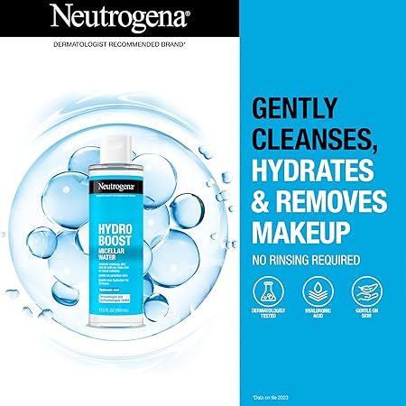 🇺🇸 Neutrogena Hydro Boost 400ml Micellar Water with Hydrating Hyaluronic Acid