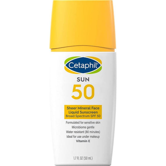 🇺🇸 Cetaphil SPF 50 Sensitive Skin Sunscreen Lotion 88ml/Sheer Mineral Liquid 50ml/ Stick 14g SPF50