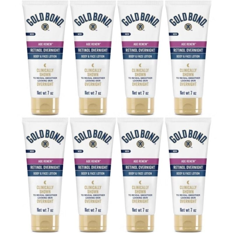 📌✨ 4x/8x Gold Bond 198ml Retinol Lotion Body & Face Peptide Overnight Age Renew