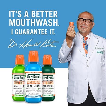 🇺🇸 TheraBreath 473ml Mouthwash Oral Rinse Icy/Mild/Fresh/Sparkle/Tingling/Chamomile Mint