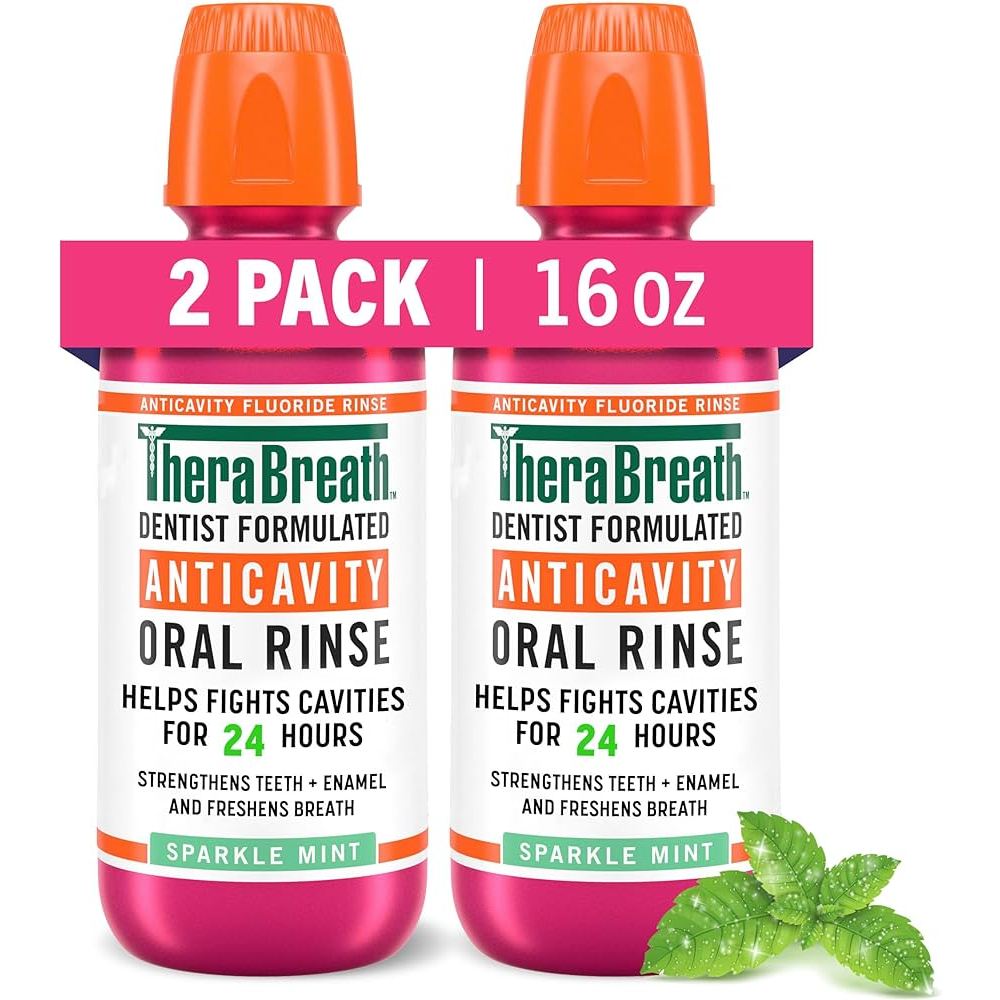 🇺🇸 TheraBreath 473ml Mouthwash Oral Rinse Icy/Mild/Fresh/Sparkle/Tingling/Chamomile Mint