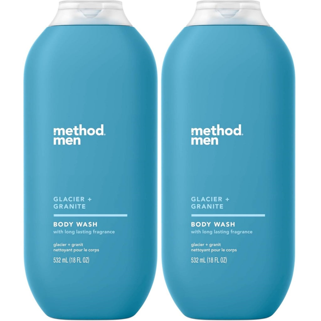 🇺🇸 Method 828ml Body Wash w/Pump Men Sea Surf/Pure Peace Large