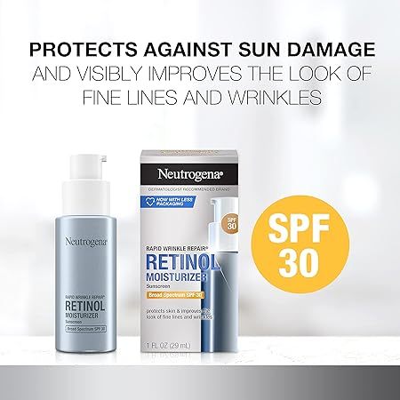 🆕🇺🇸Product| Neutrogena Retinol Moisturizer 29ml SPF30 Sunscreen Rapid Visible Anti Wrinkle Dark Spot