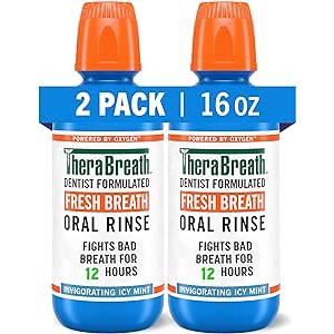 🇺🇸 TheraBreath 473ml Mouthwash Oral Rinse Icy/Mild/Fresh/Sparkle/Tingling/Chamomile Mint
