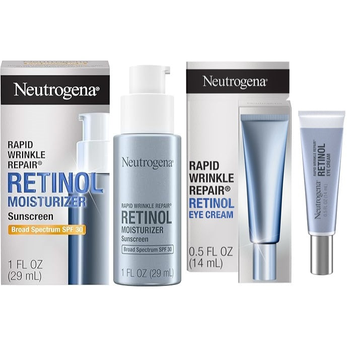 🇺🇸 Neutrogena 29ml Retinol Night Cream/Day SPF30/Serum/15ml Eye Rapid Visible Anti-Wrinkle Repair