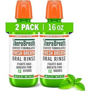 🇺🇸 TheraBreath 473ml Mouthwash Oral Rinse Icy/Mild/Fresh/Sparkle/Tingling/Chamomile Mint