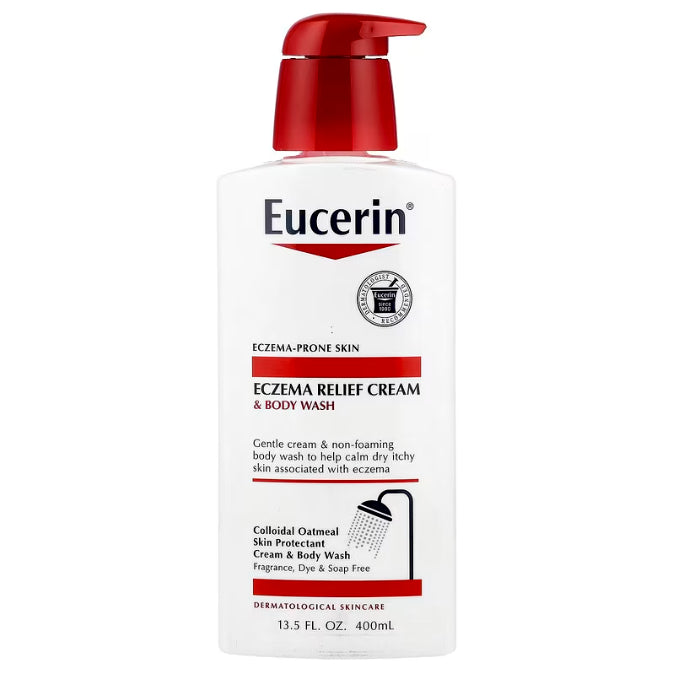🇺🇸 Eucerin 396g/226g Eczema Relief Cream Body Wash Lotion Skin Moisturizer Baby Adult